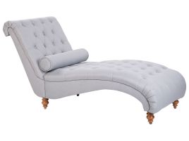 Fabric Chaise Lounge Grey MURET