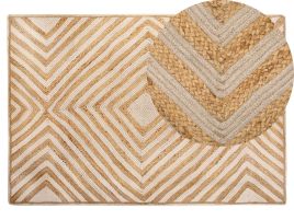 Cotton Area Rug 140x200cm Beige