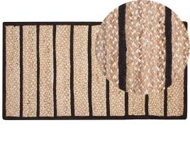 Area Rug 80x150cm Beige and Black