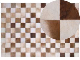 Cowhide Area Rug Brown and Beige 160x230cm