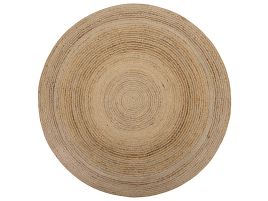 Round Area Rug 140cm Beige