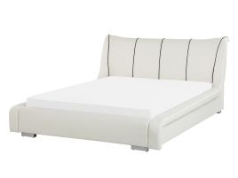 Leather EU Double Waterbed White NANTES