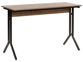 Home Office Desk 120 x 48 cm Dark Wood with Black CREEK