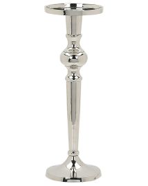 Metal Candlestick 40cm Silver