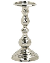 Metal Candlestick 24cm Silver