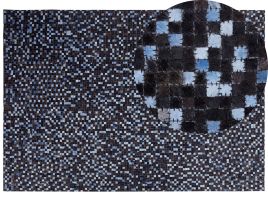 Cowhide Area Rug 160x230cm Brown and Blue