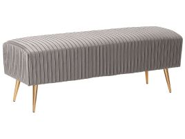 Velvet Bedroom Bench Grey PATERSON