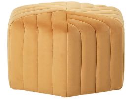 Velvet Pouffe Yellow MURIETTA