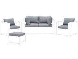 Outdoor Cushion Cover Set Grey MILANO