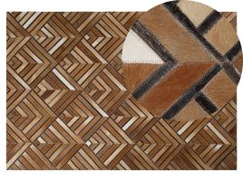 Cowhide Area Rug 140x200cm Brown