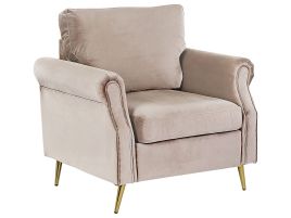 Velvet Armchair Taupe VIETAS