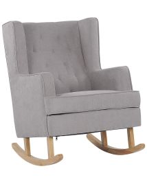 Fabric Rocking Chair Light Grey TRONDHEIM II