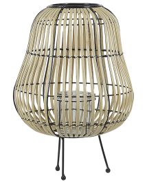 Wooden Candle Lantern 44 cm Natural BERKNER