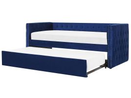 Velvet EU Single Trundle Bed Blue GASSIN