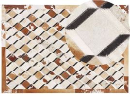 Cowhide Area Rug 160x230cm Brown