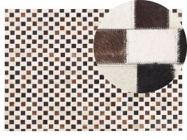 Cowhide Area Rug 140x200cm Beige and Brown