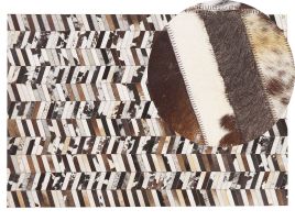 Cowhide Area Rug 140x200cm Brown and White