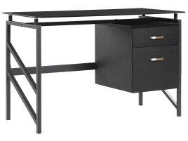2 Drawer Home Office Desk 117 x 57 cm Black MORITON