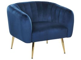 Velvet Armchair Blue LACONIA