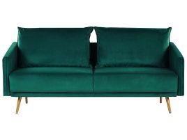 3 Seater Velvet Sofa Emerald Green MAURA