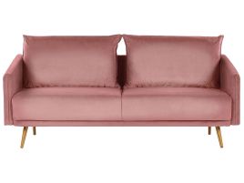 3 Seater Velvet Sofa Pink MAURA