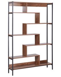 6 Tier Bookcase Dark Wood DAVEN