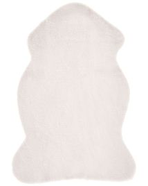 Faux Fur Rabbit Rug White UNDARA