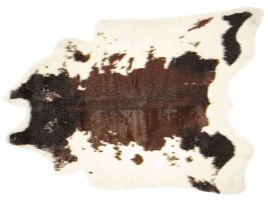 Faux Cowhide Area Rug Brown 60x90cm