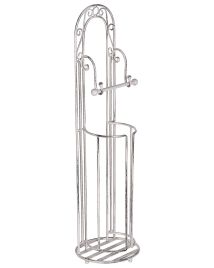 Freestanding Metal Toilet Paper Holder White TEMUCO
