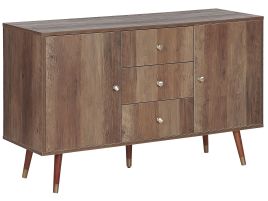 3 Drawer Sideboard Light Wood ULIKA