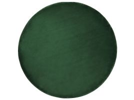 Round Viscose Area Rug 140cm Emerald Green