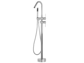 Freestanding Bath Mixer Tap Silver VICTORIA