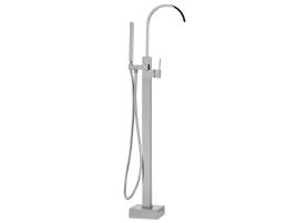 Freestanding Bath Mixer Tap Silver RIBBON
