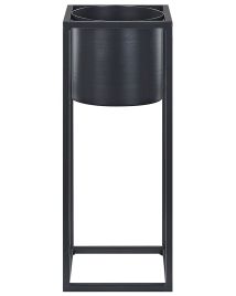 Metal Plant Pot Stand 15 x 15 x 40 cm Black IDRA