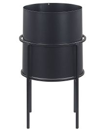 Metal Plant Pot Stand 16 x 16 x 28 cm Black MILEA