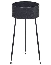 Metal Plant Pot Stand 29 x 26 x 50 cm Black LEIKA