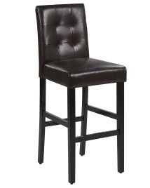 Faux Leather Bar Chair Brown MADISON