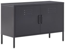 2 Door Metal Sideboard Black URIA