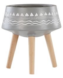Plant Pot Stand 42 x 42 x 44 cm Light Grey WERIA