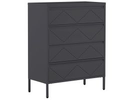 KNOT Black Chest of Drawers - Medium-sized, 4 Drawers
