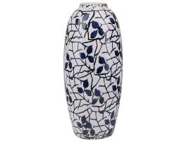 Stoneware Flower Vase 25 Blue