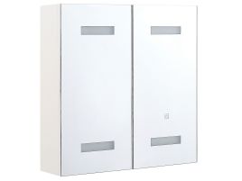 Bathroom Wall Mounted Mirror Cabinet with LED 60 x 60 cm TALAGAPA