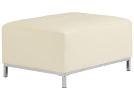 Leather Ottoman Beige OSLO