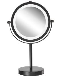 Lighted Makeup Mirror 17cm Black