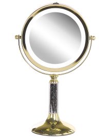 Lighted Makeup Mirror 18cm Gold