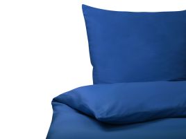 Cotton Sateen Duvet Cover Set 135 x 200 cm Blue HARMONRIDGE
