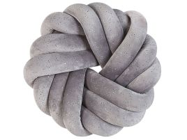Velvet Knot Cushion with Glitter 30x30cm Grey