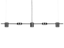 5 Light Metal LED Pendant Lamp Black SESTRA