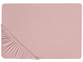Cotton Fitted Sheet 200 x 200 cm Pink HOFUF