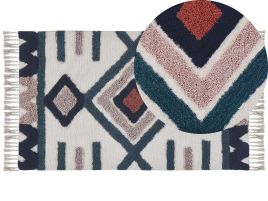 Rectangular Cotton Area Rug 80x150cm Multicolour